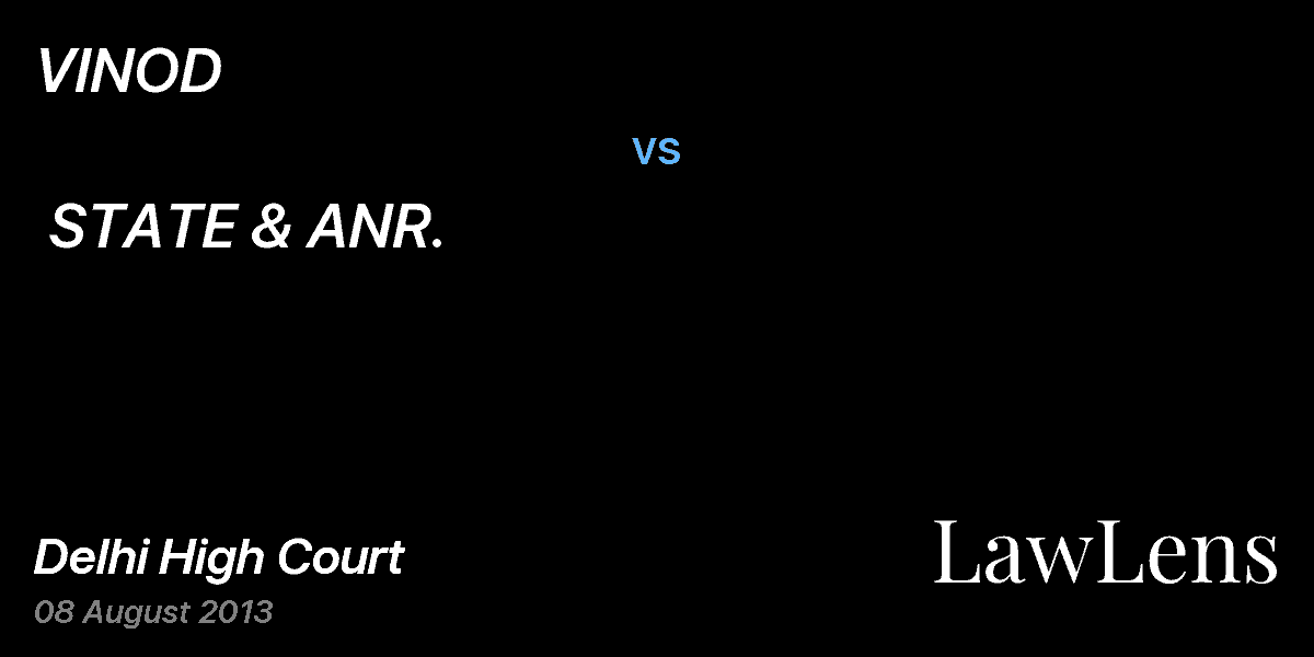 Preview image for VINOD  vs.  STATE & ANR.