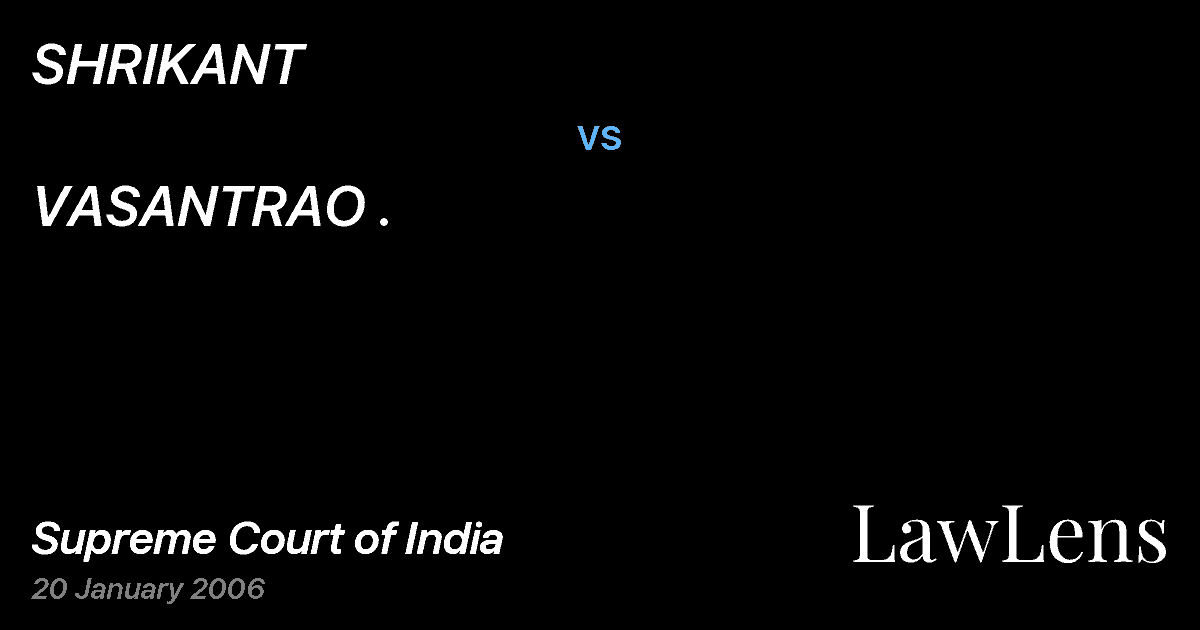 Preview image for SHRIKANT vs. VASANTRAO .