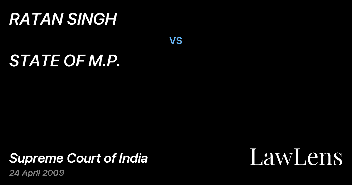 Preview image for RATAN SINGH vs. STATE OF M.P.
