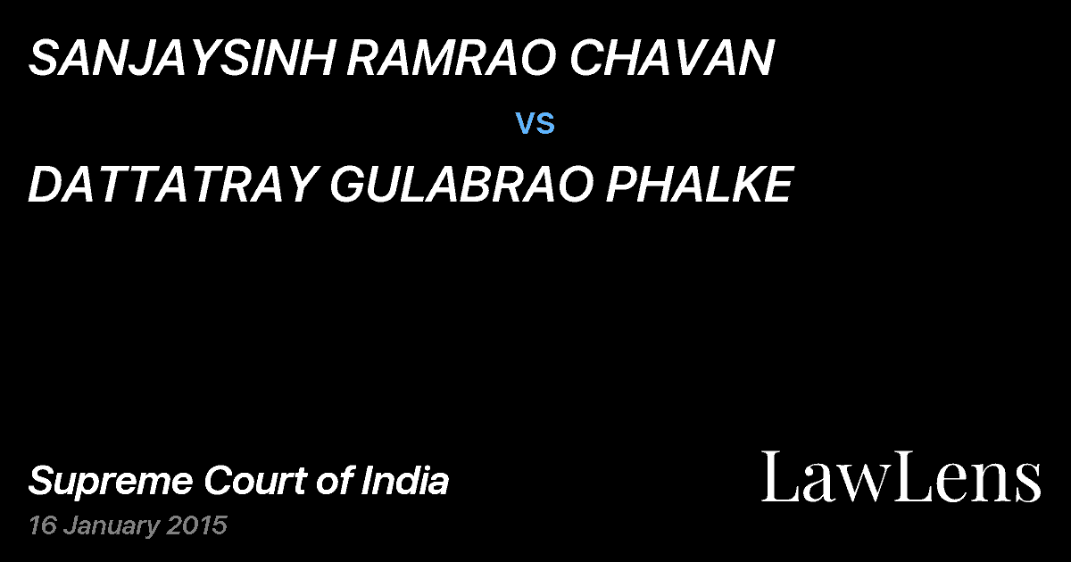 Preview image for SANJAYSINH RAMRAO CHAVAN vs. DATTATRAY GULABRAO PHALKE