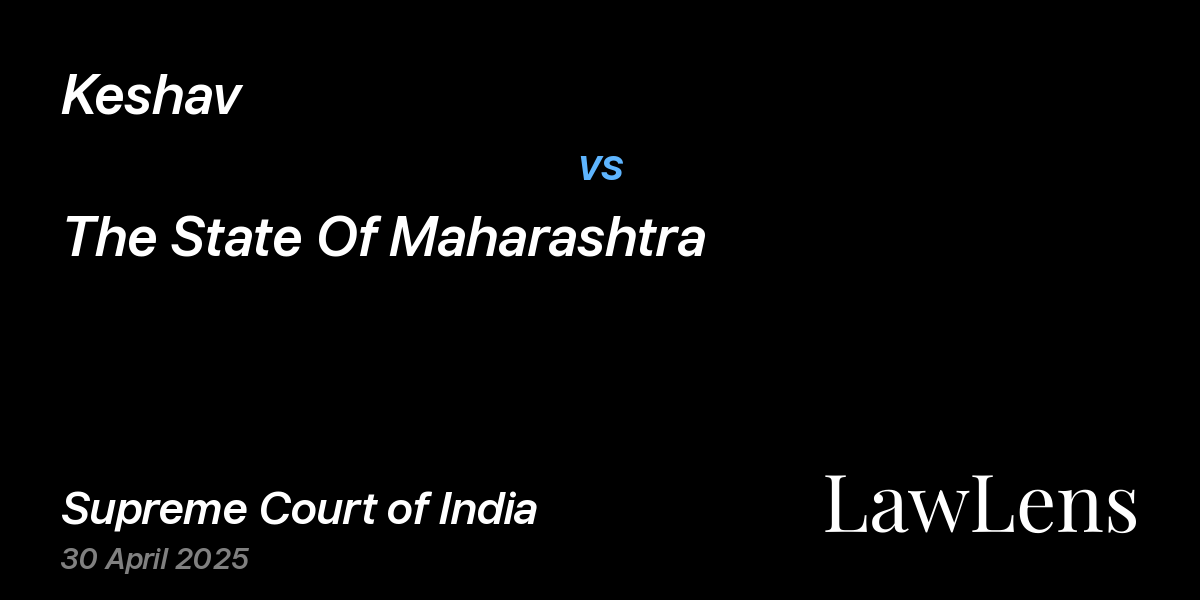Preview image for Keshav vs. The State Of Maharashtra