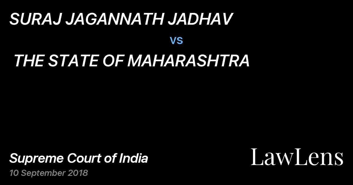 Preview image for SURAJ JAGANNATH JADHAV vs. THE STATE OF MAHARASHTRA