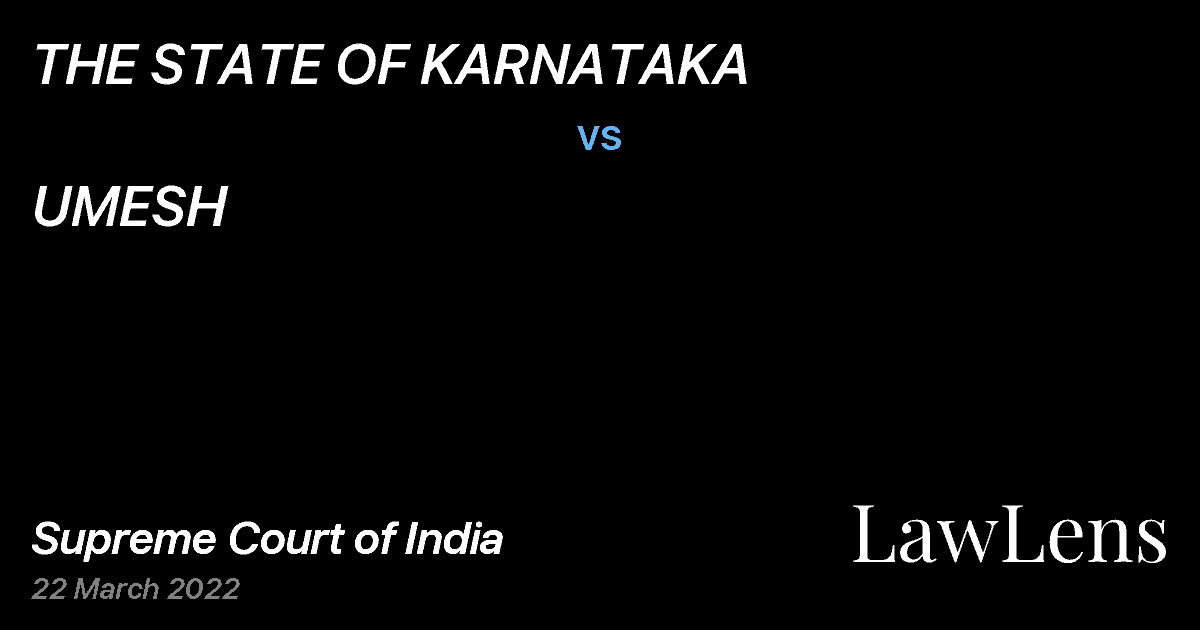Preview image for THE STATE OF KARNATAKA vs. UMESH