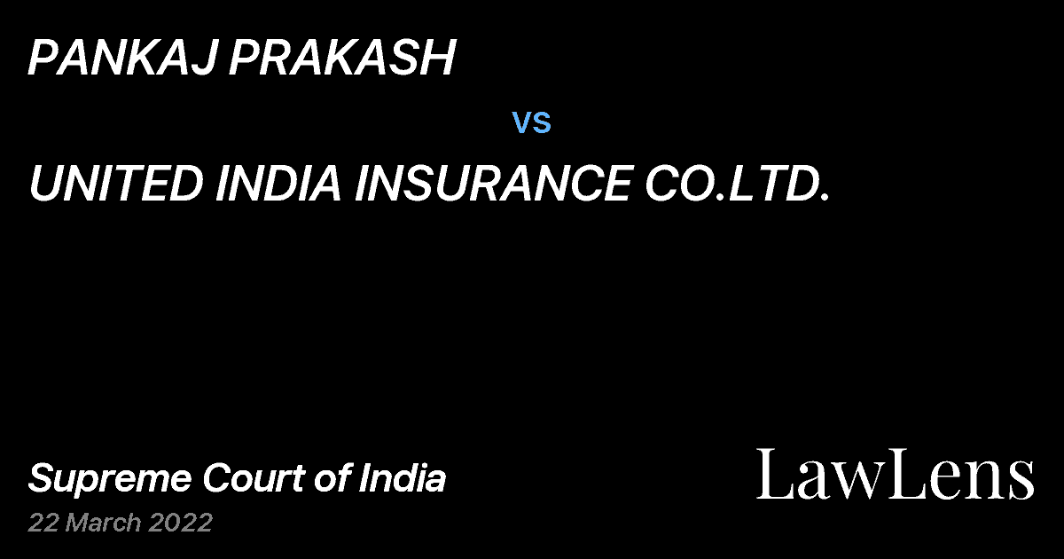 Preview image for PANKAJ PRAKASH vs. UNITED INDIA INSURANCE CO.LTD.