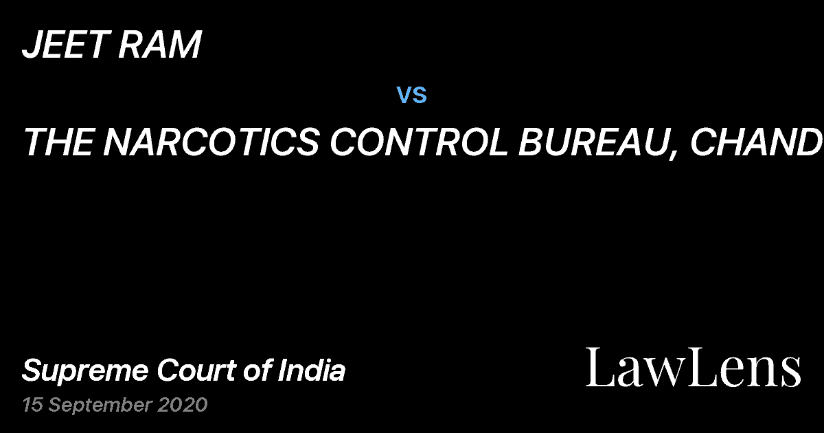 Preview image for JEET RAM vs. THE NARCOTICS CONTROL BUREAU, CHANDIGARH