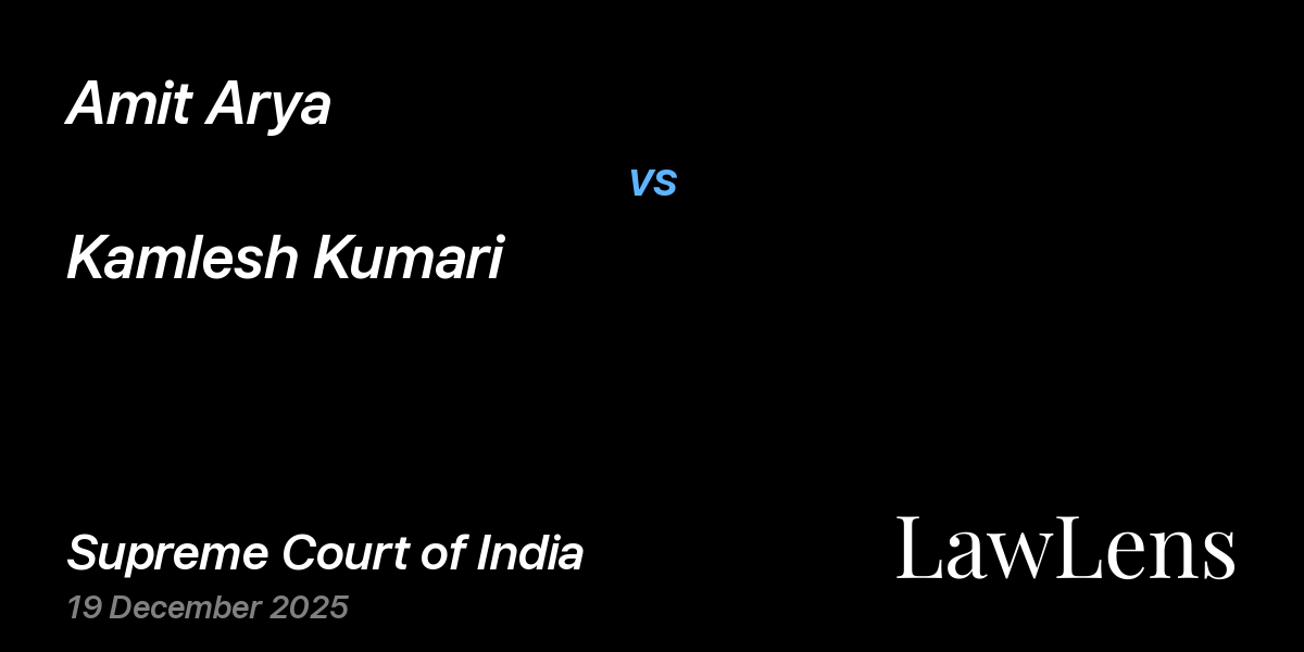 Preview image for Amit Arya vs. Kamlesh Kumari