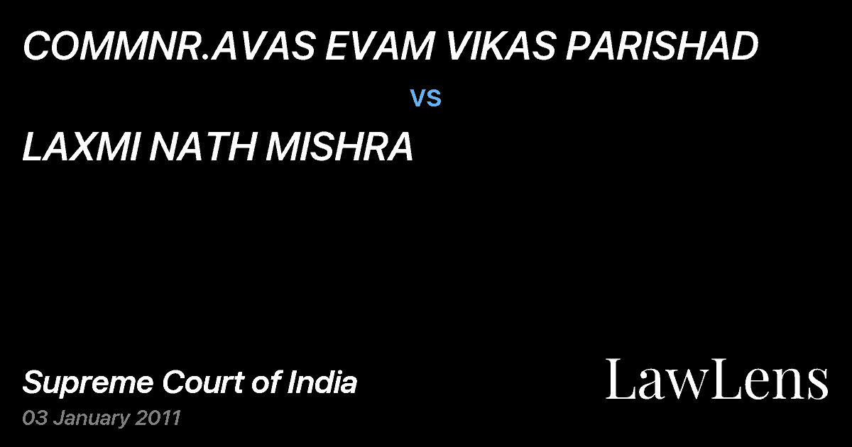 Preview image for COMMNR.AVAS EVAM VIKAS PARISHAD vs. LAXMI NATH MISHRA