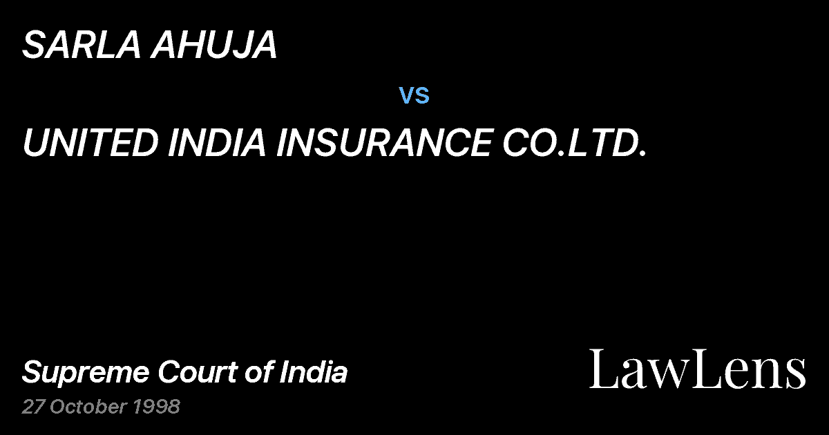 Preview image for SARLA AHUJA vs. UNITED INDIA INSURANCE CO.LTD.