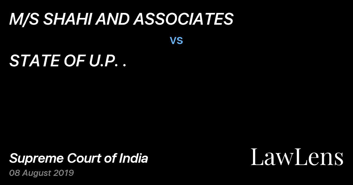 Preview image for M/S SHAHI AND ASSOCIATES vs. STATE OF U.P. .