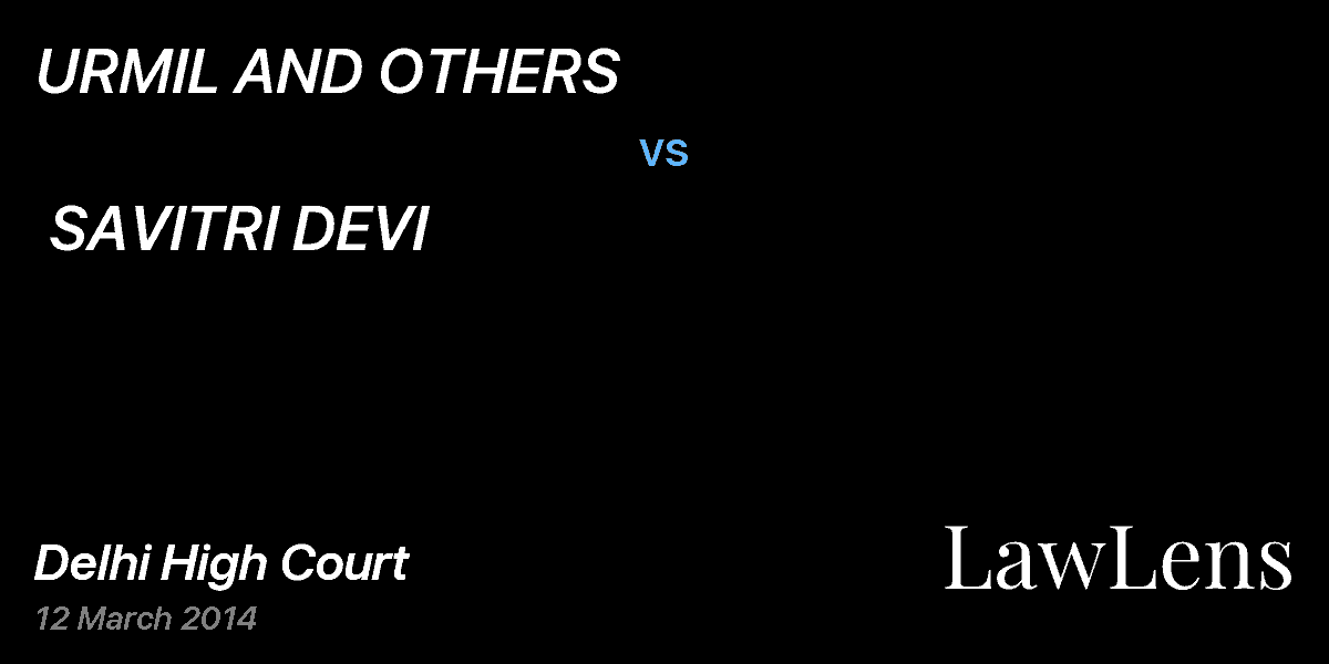 Preview image for URMIL AND OTHERS  vs.  SAVITRI DEVI
