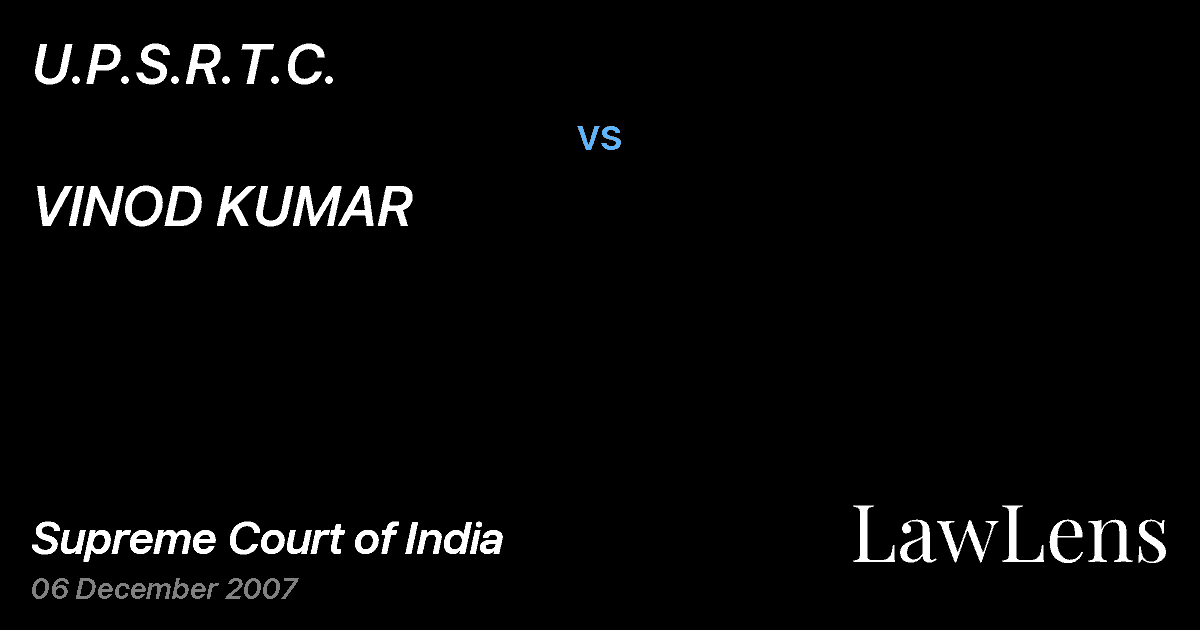 Preview image for U.P.S.R.T.C. vs. VINOD KUMAR