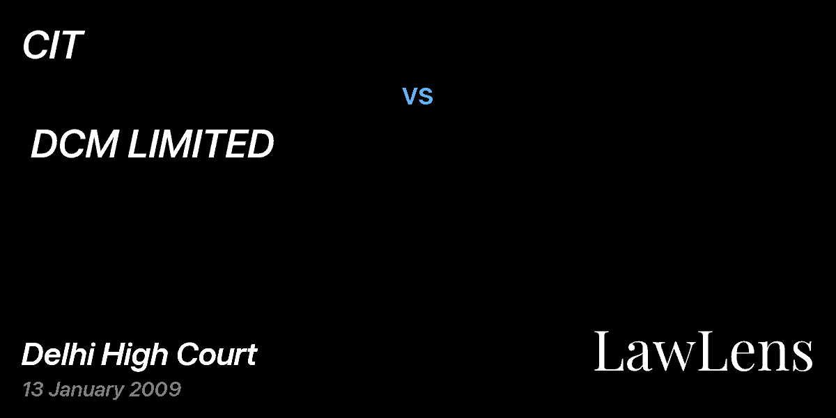 Preview image for CIT vs. DCM LIMITED