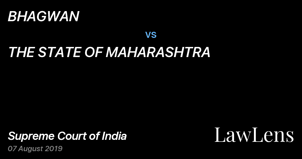 Preview image for BHAGWAN vs. THE STATE OF MAHARASHTRA