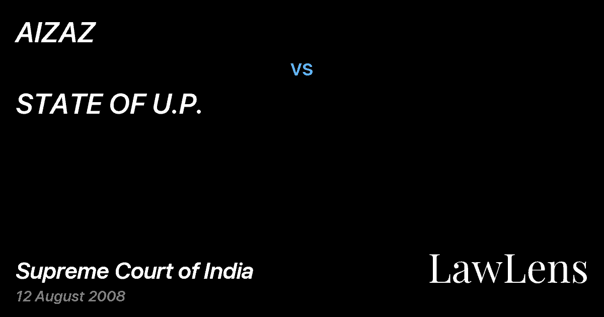 Preview image for AIZAZ vs. STATE OF U.P.