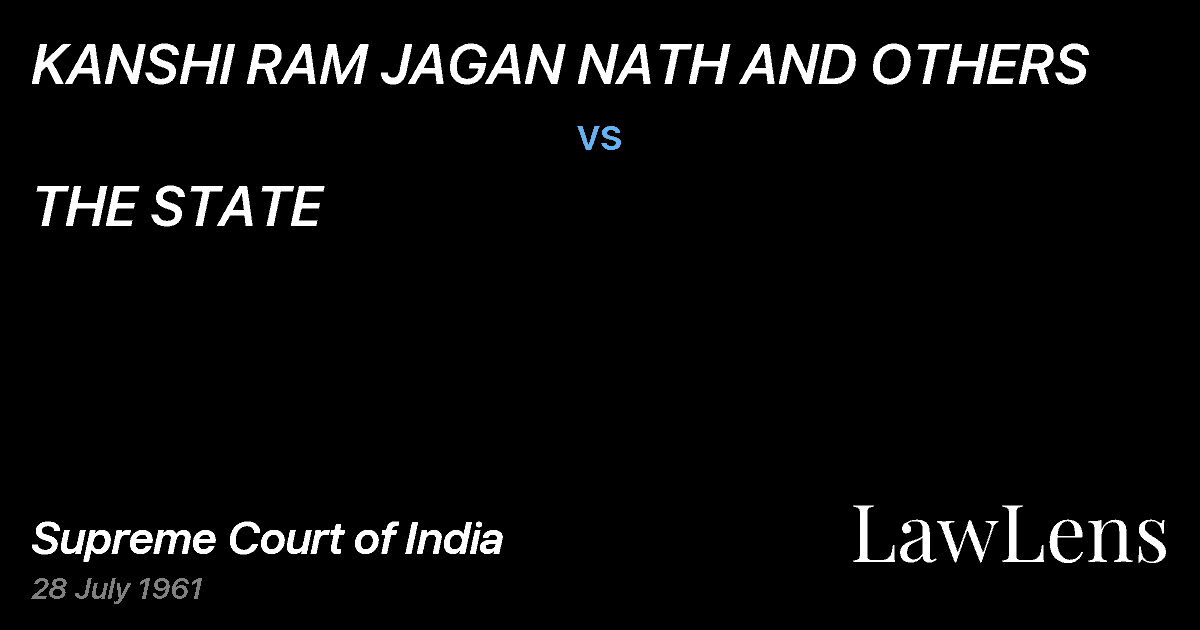 Preview image for KANSHI RAM JAGAN NATH AND OTHERS vs. THE STATE