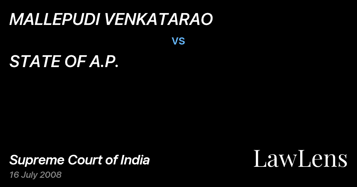 Preview image for MALLEPUDI VENKATARAO vs. STATE OF A.P.