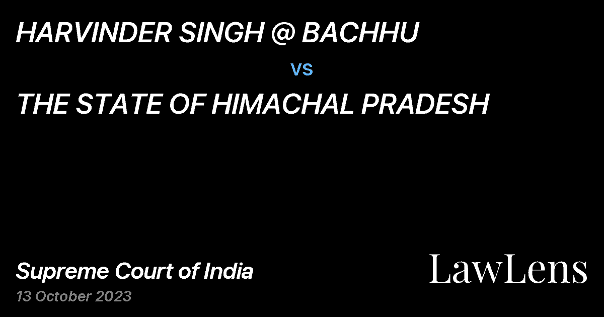 Preview image for HARVINDER SINGH @ BACHHU vs. THE STATE OF HIMACHAL PRADESH