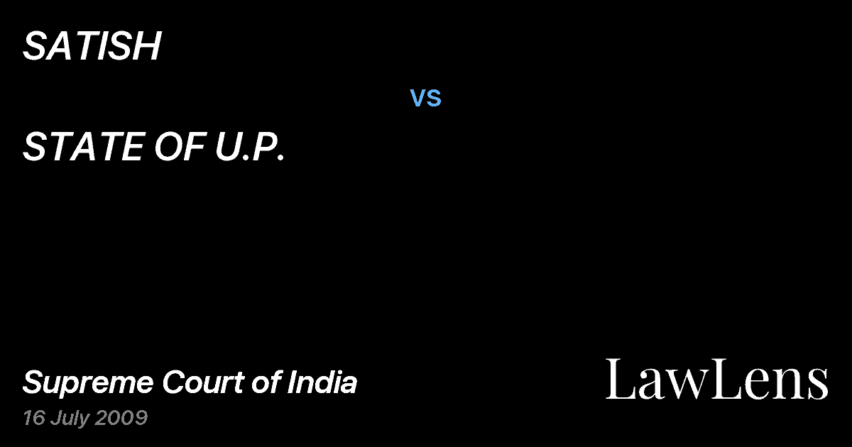 Preview image for SATISH vs. STATE OF U.P.