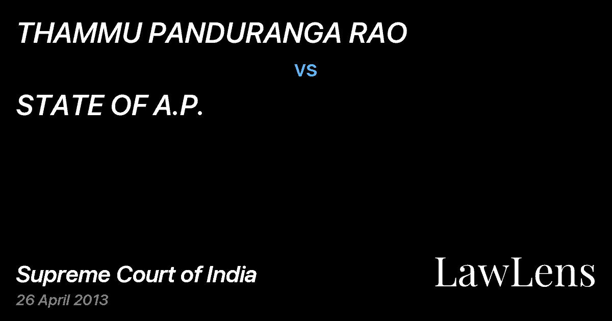 Preview image for THAMMU PANDURANGA RAO vs. STATE OF A.P.
