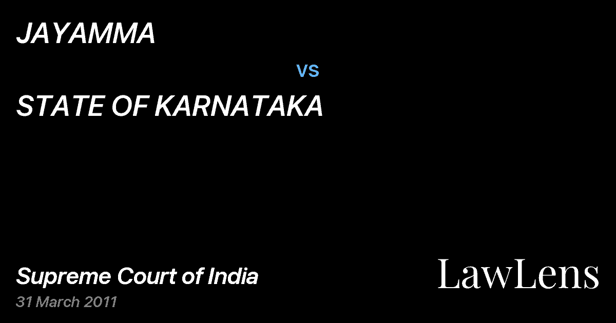 Preview image for JAYAMMA vs. STATE OF KARNATAKA