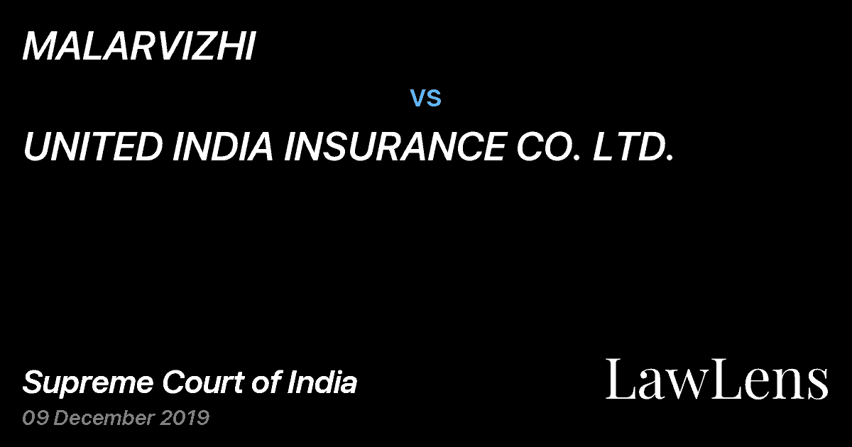 Preview image for MALARVIZHI vs. UNITED INDIA INSURANCE CO. LTD.