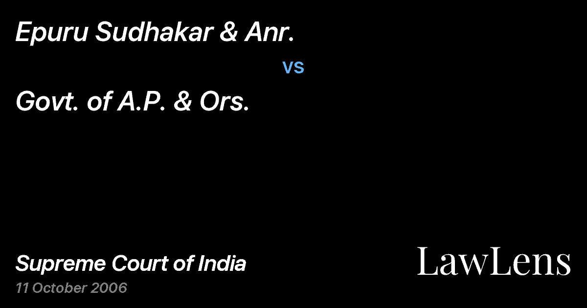 Preview image for Epuru Sudhakar & Anr. vs. Govt. of A.P. & Ors.