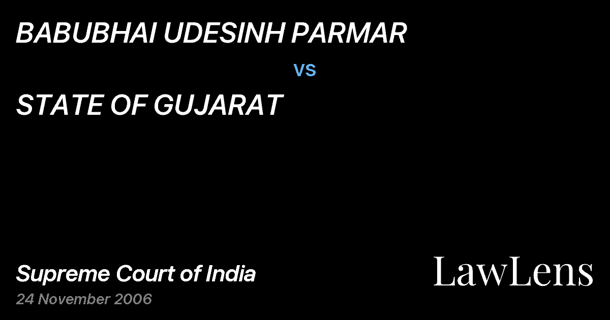 Preview image for BABUBHAI UDESINH PARMAR vs. STATE OF GUJARAT