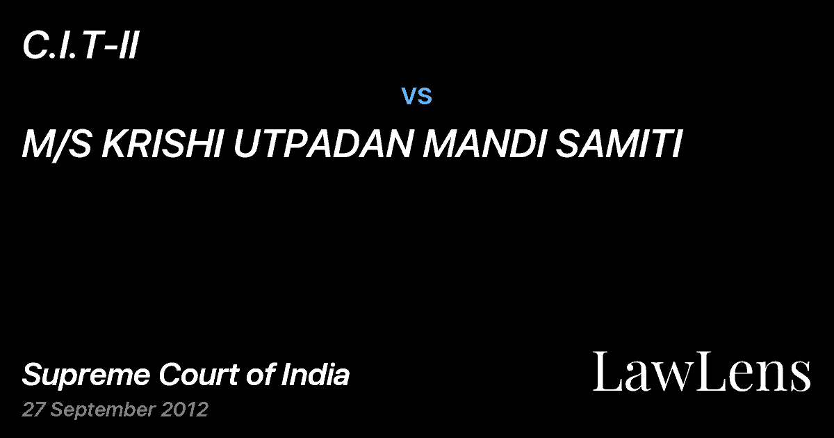 Preview image for C.I.T-II vs. M/S KRISHI UTPADAN MANDI SAMITI