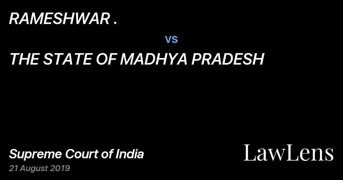 Preview image for RAMESHWAR . vs. THE STATE OF MADHYA PRADESH