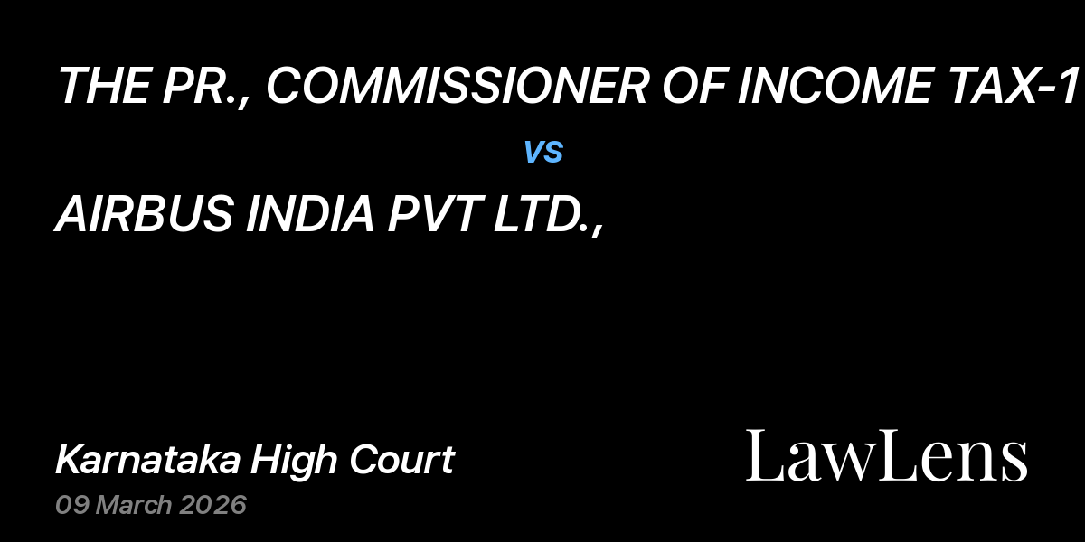Preview image for THE PR., COMMISSIONER OF INCOME TAX-1 vs. AIRBUS INDIA PVT LTD.,