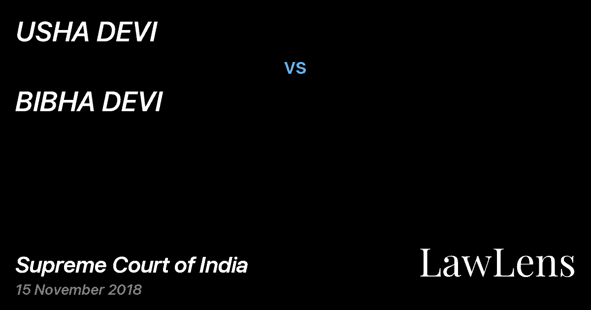 Preview image for USHA DEVI vs. BIBHA DEVI