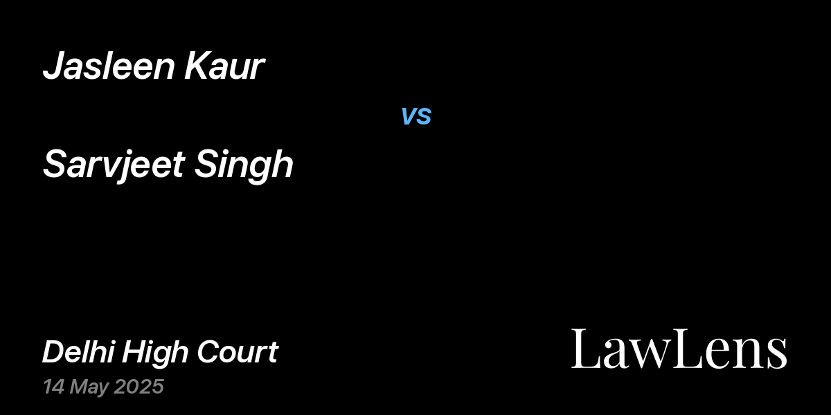 Preview image for Jasleen Kaur vs. Sarvjeet Singh