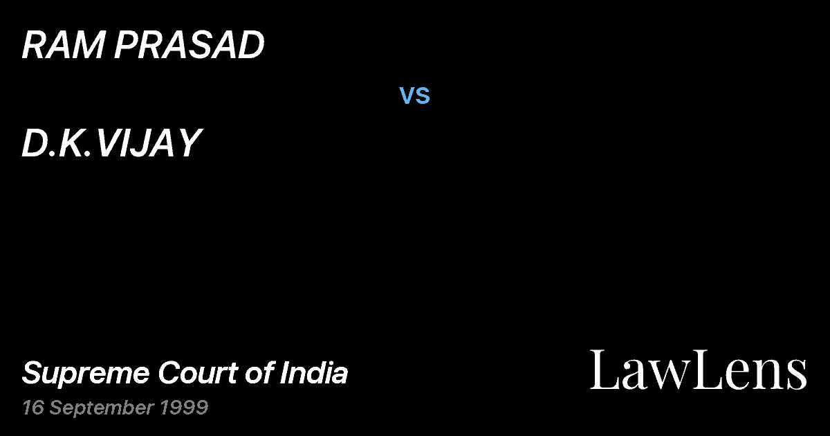 Preview image for RAM PRASAD vs. D.K.VIJAY
