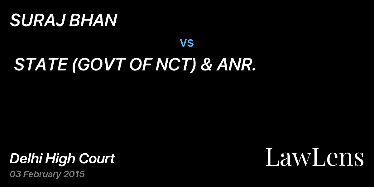 Preview image for SURAJ BHAN  vs.  STATE (GOVT OF NCT) & ANR.