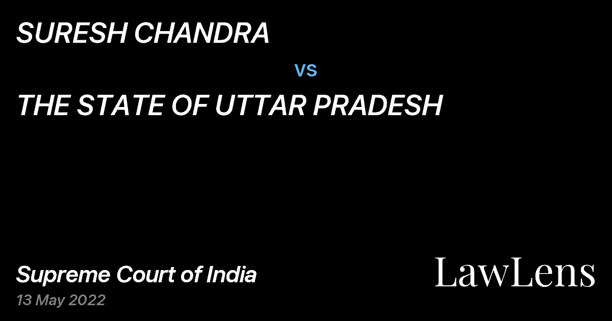 Preview image for SURESH CHANDRA vs. THE STATE OF UTTAR PRADESH