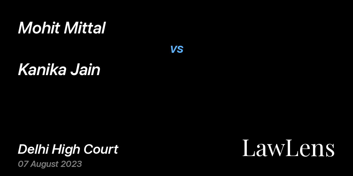 Preview image for Mohit Mittal vs. Kanika Jain