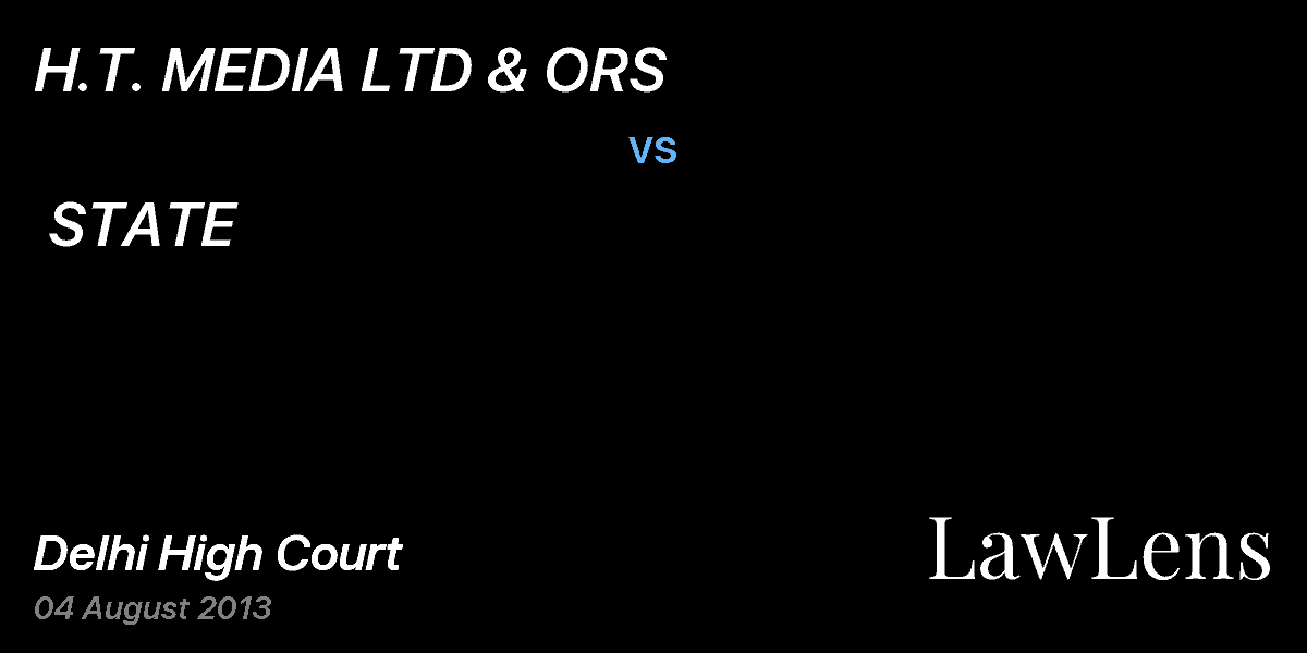 Preview image for H.T. MEDIA LTD & ORS  vs.  STATE