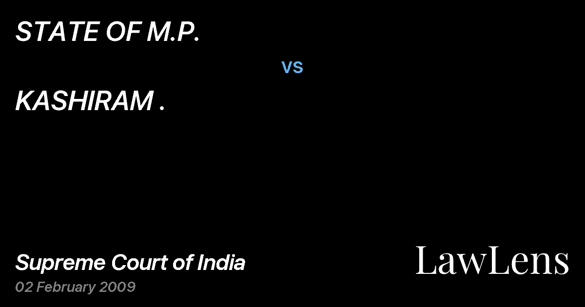 Preview image for STATE OF M.P. vs. KASHIRAM .