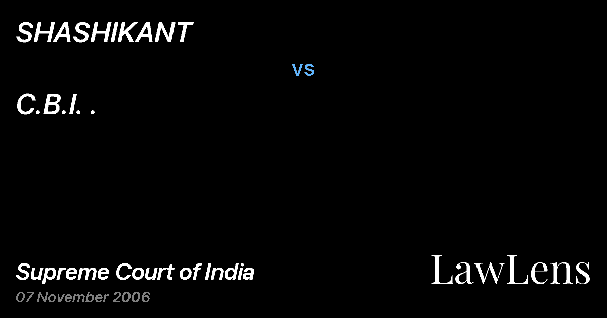 Preview image for SHASHIKANT vs. C.B.I. .