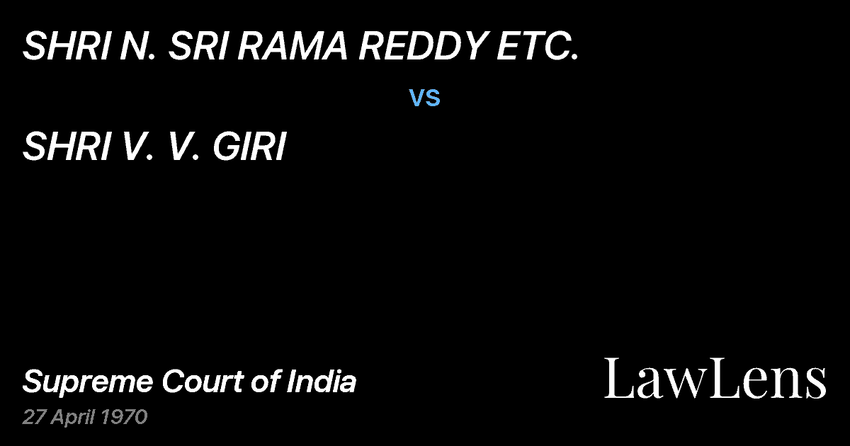 Preview image for SHRI N. SRI RAMA REDDY ETC. vs. SHRI V. V. GIRI