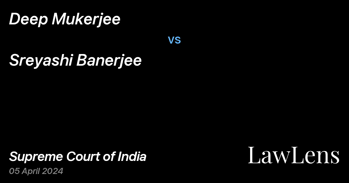 Preview image for Deep Mukerjee vs. Sreyashi Banerjee