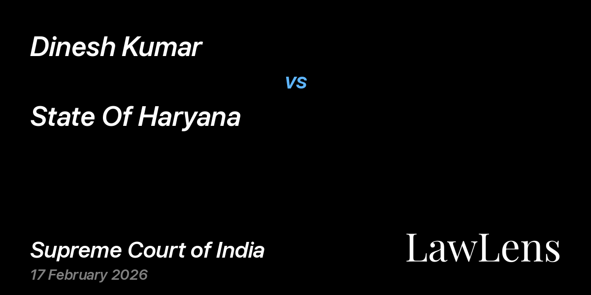 Preview image for Dinesh Kumar vs. State Of Haryana