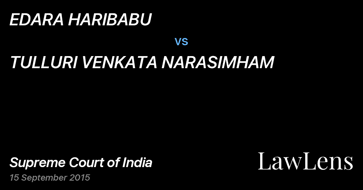 Preview image for EDARA HARIBABU vs. TULLURI VENKATA NARASIMHAM