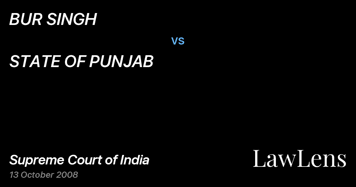 Preview image for BUR SINGH vs. STATE OF PUNJAB