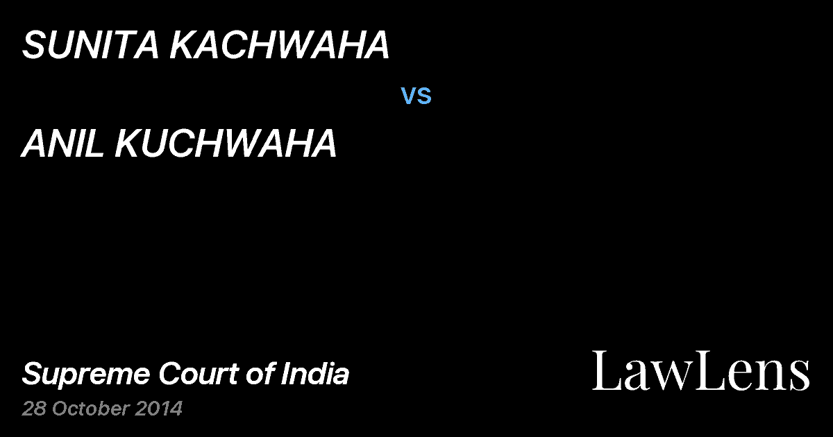 Preview image for SUNITA KACHWAHA vs. ANIL KUCHWAHA