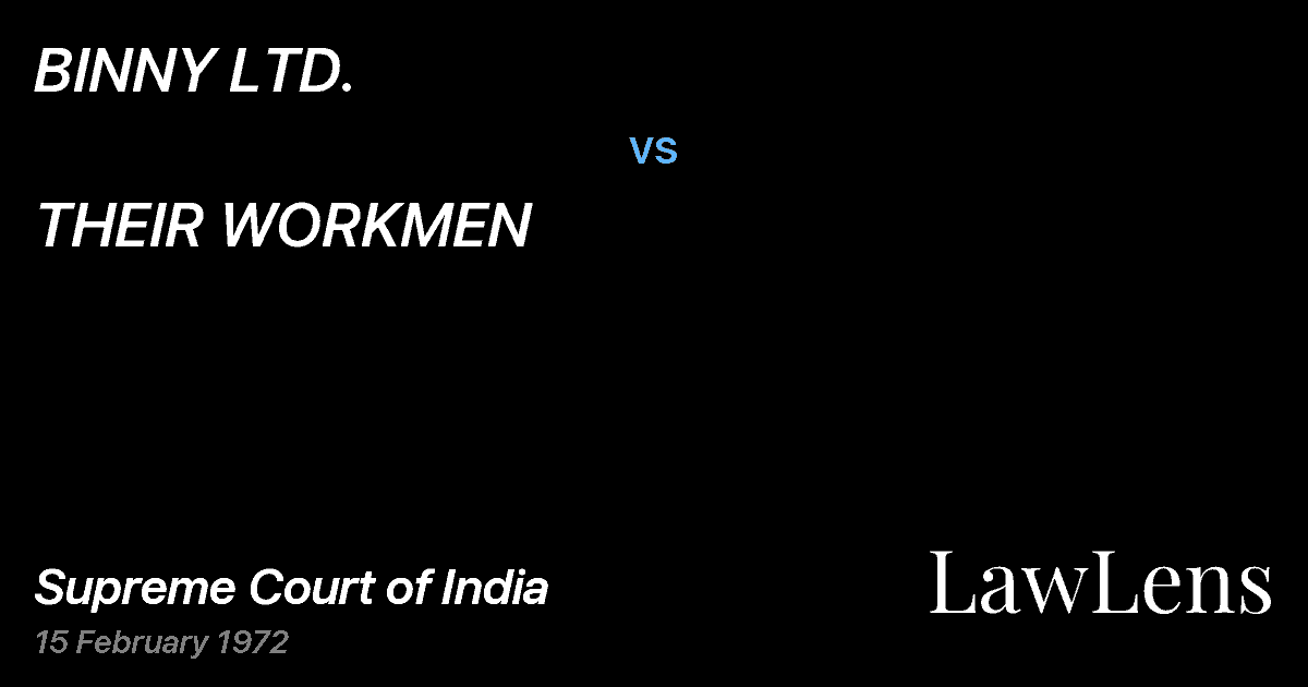 Preview image for BINNY LTD. vs. THEIR WORKMEN