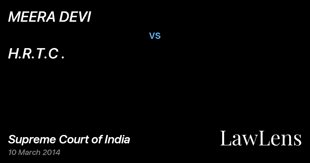 Preview image for MEERA DEVI vs. H.R.T.C .