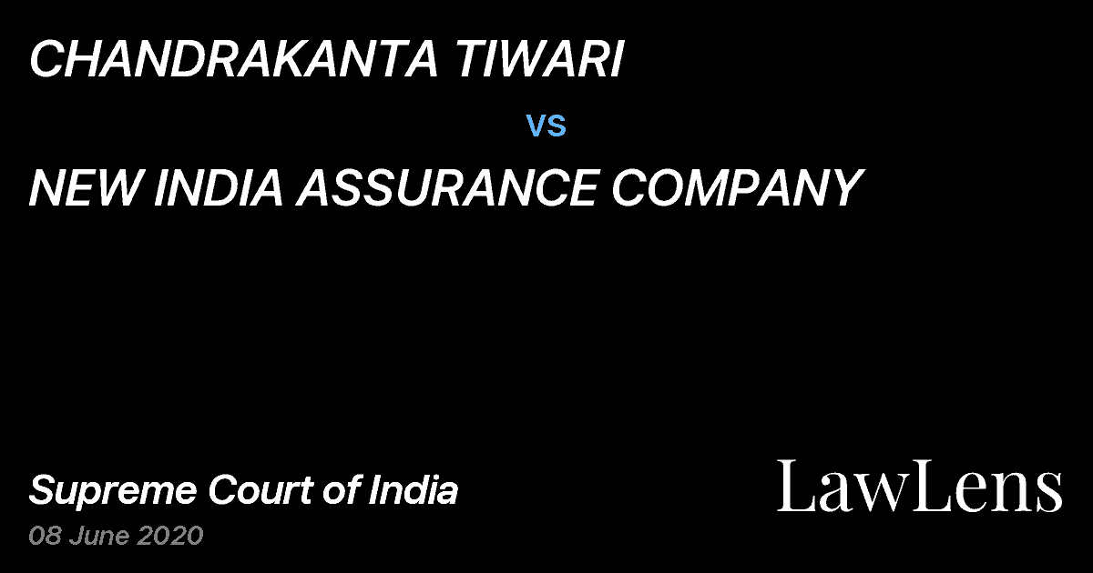 Preview image for CHANDRAKANTA TIWARI vs. NEW INDIA ASSURANCE COMPANY