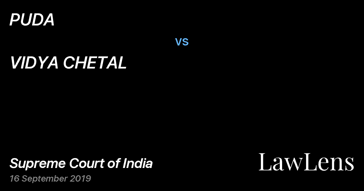 Preview image for PUDA vs. VIDYA CHETAL