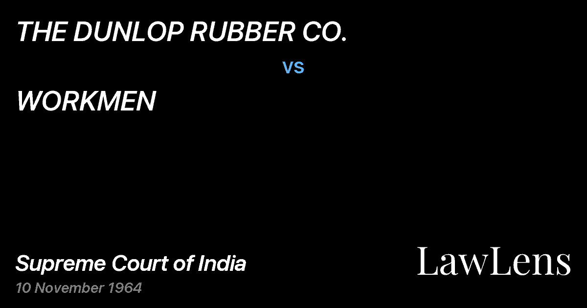 Preview image for THE DUNLOP RUBBER CO. vs. WORKMEN